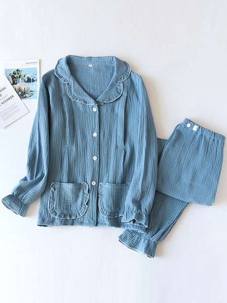 Pamučna proljetno-jesenska pidžama s kovrčama za trudnice