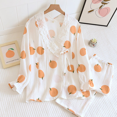 Βαμβακερές πιτζάμες με δαντέλα κατάλληλες για εγκύους