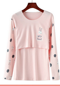 Sieviešu pidžamas tops ar grūtnieču aplikāciju