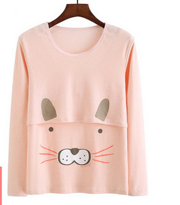 Sieviešu pidžamas tops ar grūtnieču aplikāciju