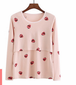 Sieviešu pidžamas tops ar grūtnieču aplikāciju