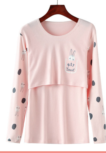 Sieviešu pidžamas tops ar grūtnieču aplikāciju