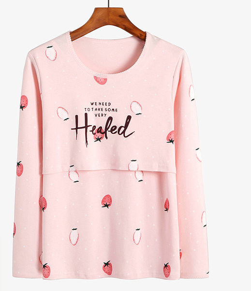 Sieviešu pidžamas tops ar grūtnieču aplikāciju