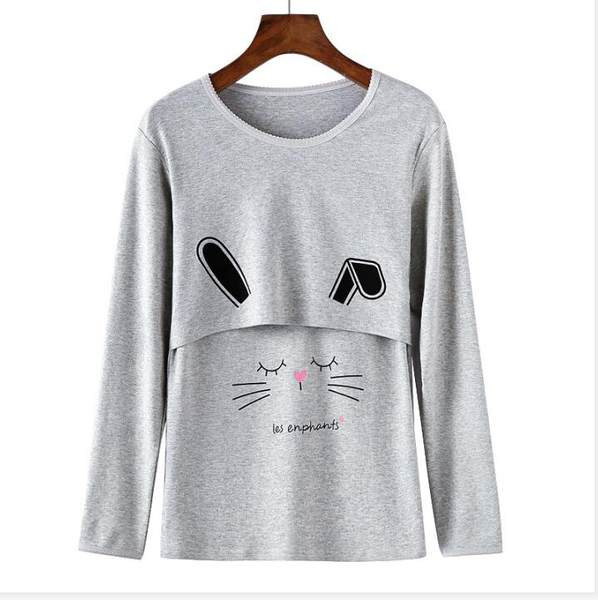 Sieviešu pidžamas tops ar grūtnieču aplikāciju