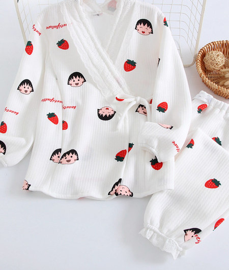 Sieviešu grūtnieču pidžama ar pārejas blūzi un biksēm