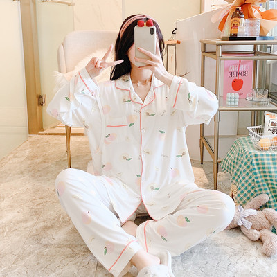 Sieviešu kokvilnas pidžama piemērota grūtniecēm