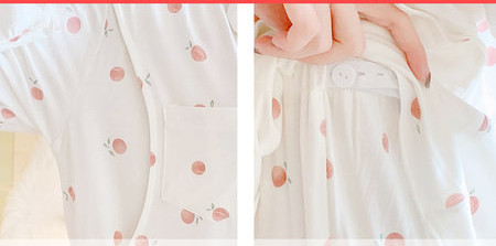 Sieviešu kokvilnas pidžama piemērota grūtniecēm