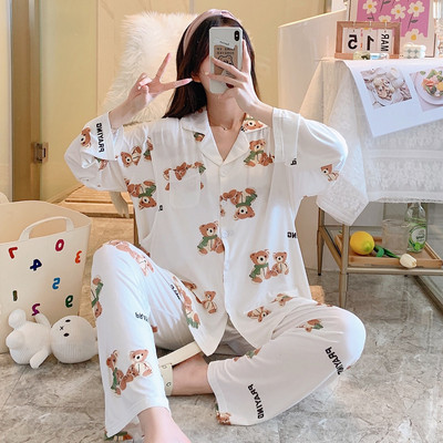 Sieviešu lāču pidžama - divi gabali