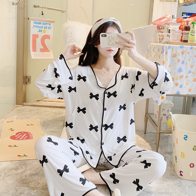 Jauna modeļa sieviešu pidžama ar pogām grūtniecēm