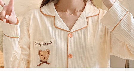 Sieviešu pidžama grūtniecēm ar garām piedurknēm