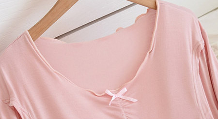 Kokvilnas grūtnieču pidžama ar garām piedurknēm