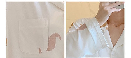 Kokvilnas grūtnieču pidžama ar garām piedurknēm