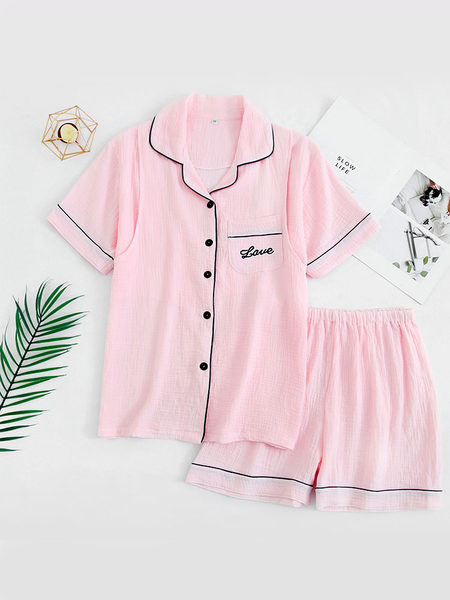 Ženska ljetna pidžama s vezom za trudnice