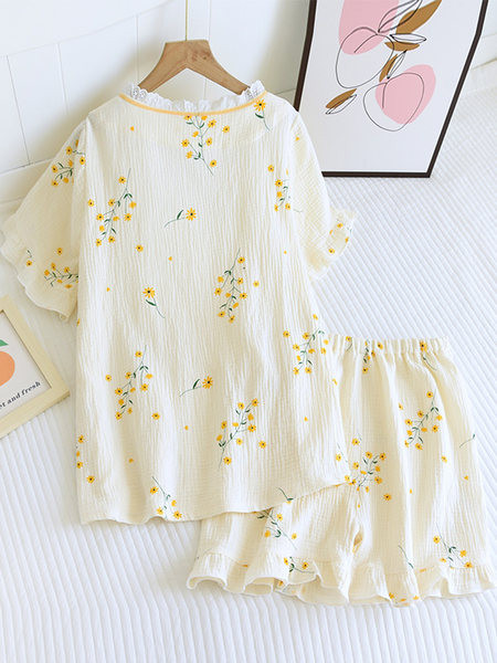 Īsa vasaras pidžama ar asimetrisku aizdari grūtniecēm