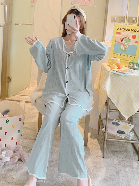 Ženska dvodijelna pidžama - pogodna za trudnice