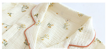 Памучна пижама за бременни с флорален десен