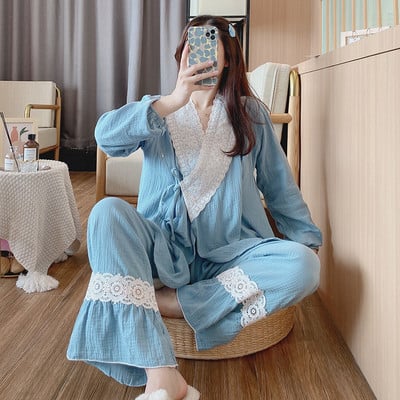 Κεντητό σετ πιτζάμα εγκυμοσύνης