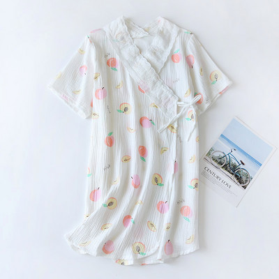 Καλοκαιρινό νυχτικό για εγκύους με ασύμμετρο κούμπωμα