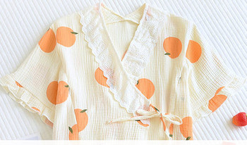 Πιτζάμες καλοκαιρινές - σορτς και μπλούζα με κέντημα