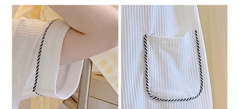 Дамска памучна пижама  с копчета подходяща за бременни