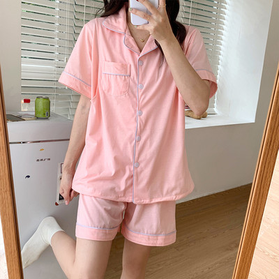 Kratka ljetna pidžama s gumbima pogodna za trudnice