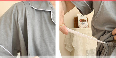 Kratka ljetna pidžama s gumbima pogodna za trudnice