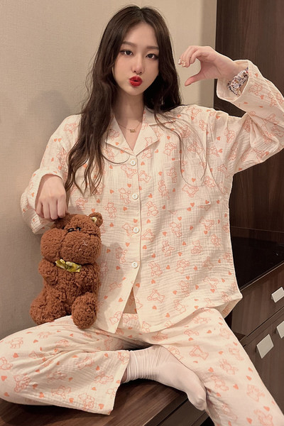 Pidžama za trudnice s gumbima ili vezicama