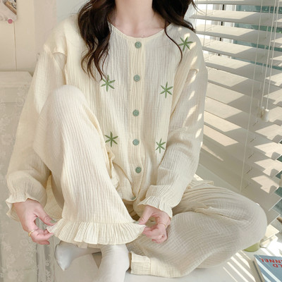 Καλοκαιρινές χαλαρές πιτζάμες εγκυμοσύνης με οβάλ λαιμόκοψη