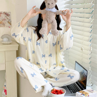 Καλοκαιρινές χαλαρές πιτζάμες εγκυμοσύνης με οβάλ λαιμόκοψη