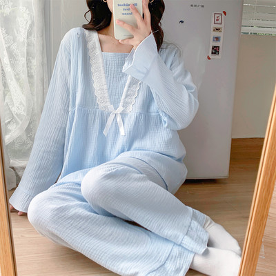 Καλοκαιρινές χαλαρές πιτζάμες εγκυμοσύνης με οβάλ λαιμόκοψη