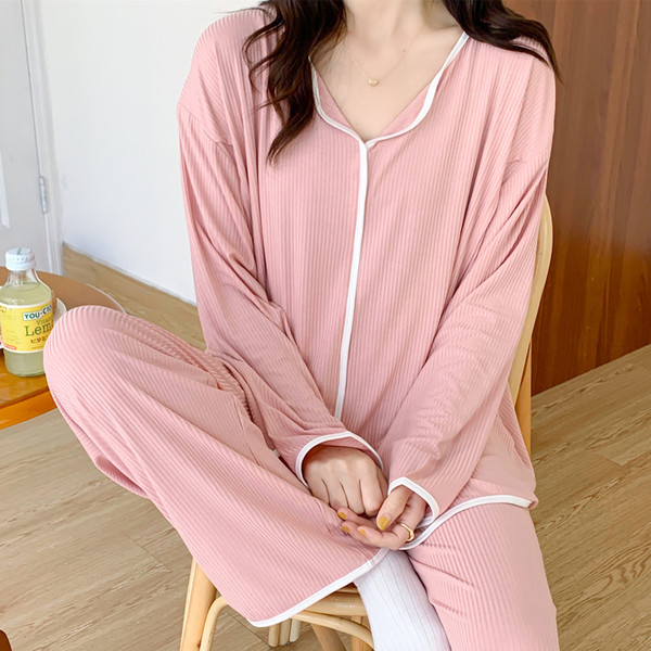 Pijama din doua piese pentru gravide cu maneca lunga, mai multe modele