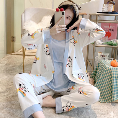 Σετ βαμβακερή πιτζάμα  για εγκύους σε τρία μέρη