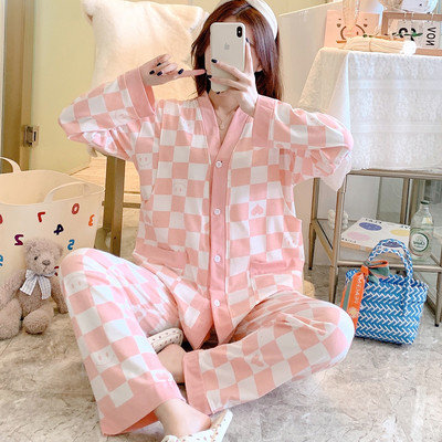 Σετ βαμβακερή πιτζάμα  για εγκύους σε τρία μέρη