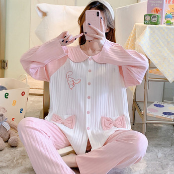 Нов модел дамска пижама за бременни с копчета