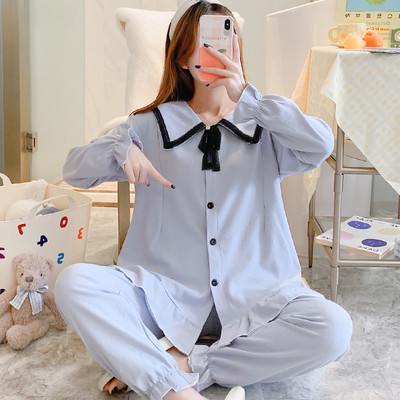 Novi model ženske trudničke pidžame na gumbe