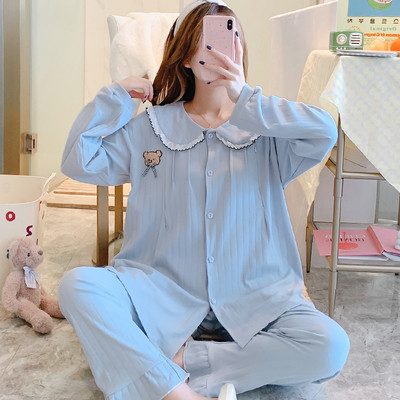 Novi model ženske trudničke pidžame na gumbe