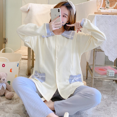 Novi model ženske trudničke pidžame na gumbe