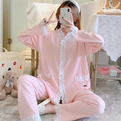 Novi model ženske trudničke pidžame na gumbe