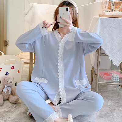 Novi model ženske trudničke pidžame na gumbe