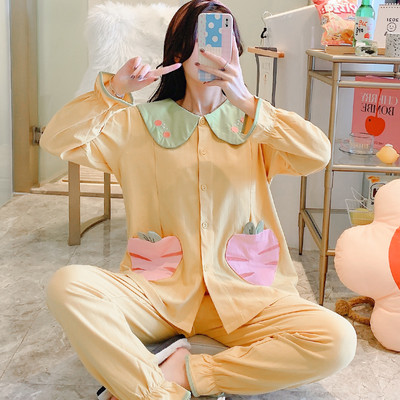 Novi model ženske trudničke pidžame na gumbe