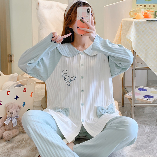 Novi model ženske trudničke pidžame na gumbe