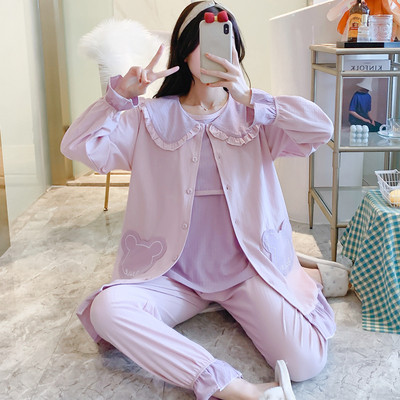 Γυναικείες πιτζάμες για εγκύους - ρόμπα, μπλούζα και παντελόνι