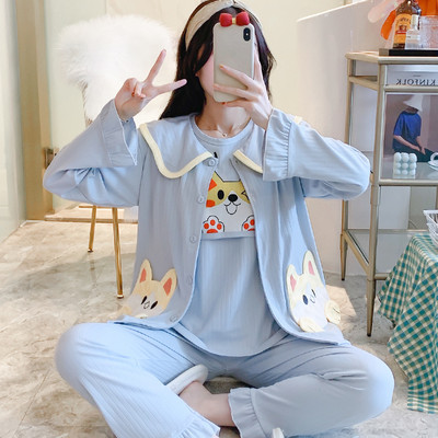 Γυναικείες πιτζάμες για εγκύους - ρόμπα, μπλούζα και παντελόνι