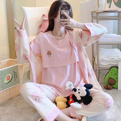 Γυναικείες πιτζάμες για εγκύους - ρόμπα, μπλούζα και παντελόνι