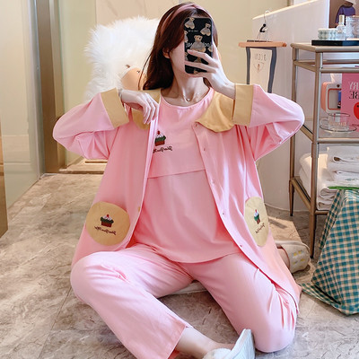 Γυναικείες πιτζάμες για εγκύους - ρόμπα, μπλούζα και παντελόνι