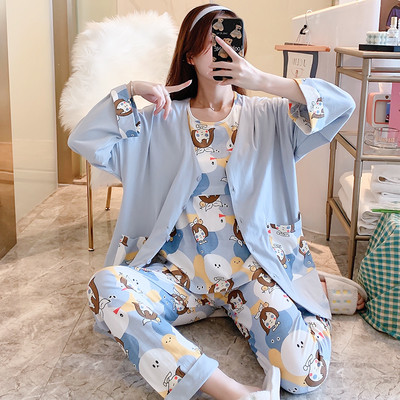 Γυναικείες πιτζάμες για εγκύους - ρόμπα, μπλούζα και παντελόνι