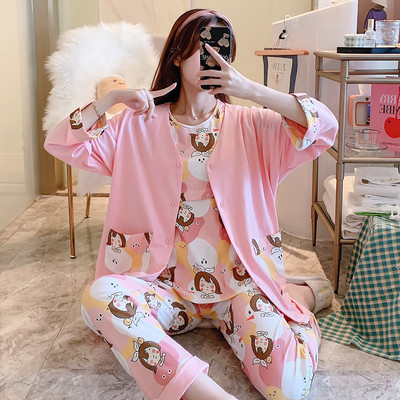 Γυναικείες πιτζάμες για εγκύους - ρόμπα, μπλούζα και παντελόνι