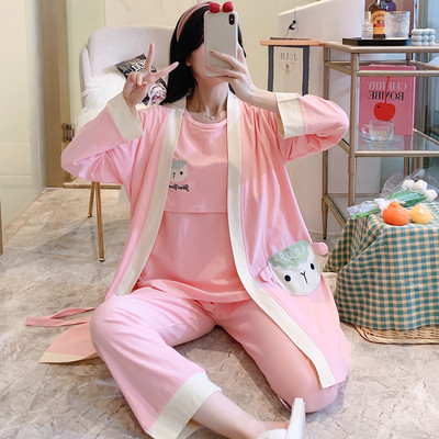 Γυναικείες πιτζάμες για εγκύους - ρόμπα, μπλούζα και παντελόνι