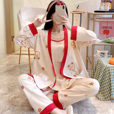 Νέο μοντέλο γυναικείο σετ ύπνου σε τρία μέρη