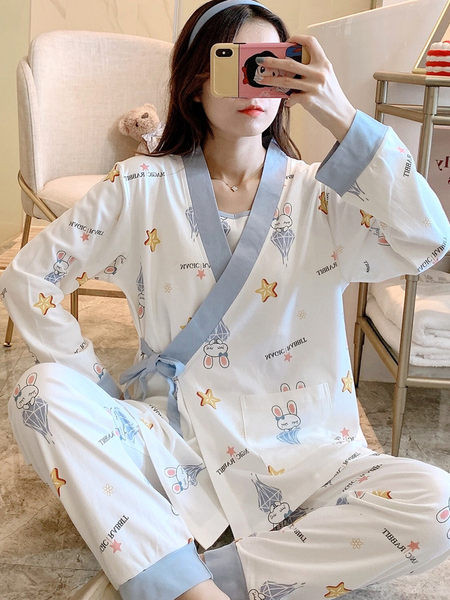 Ženski trodijelni set za spavanje za trudnice